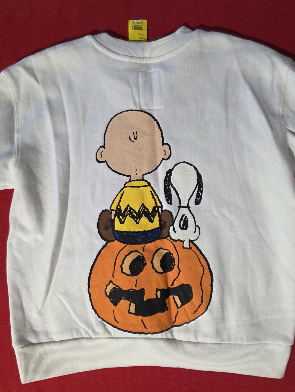 RSQ Kids Sweatshirt with Yellow & Orange Charlie Brown Pumpkin Graphic